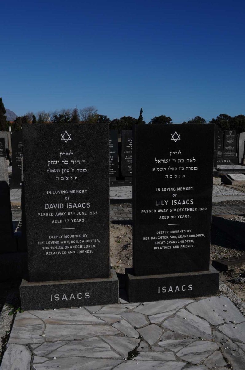 ISAACS David -1965 &amp; Lily -1980