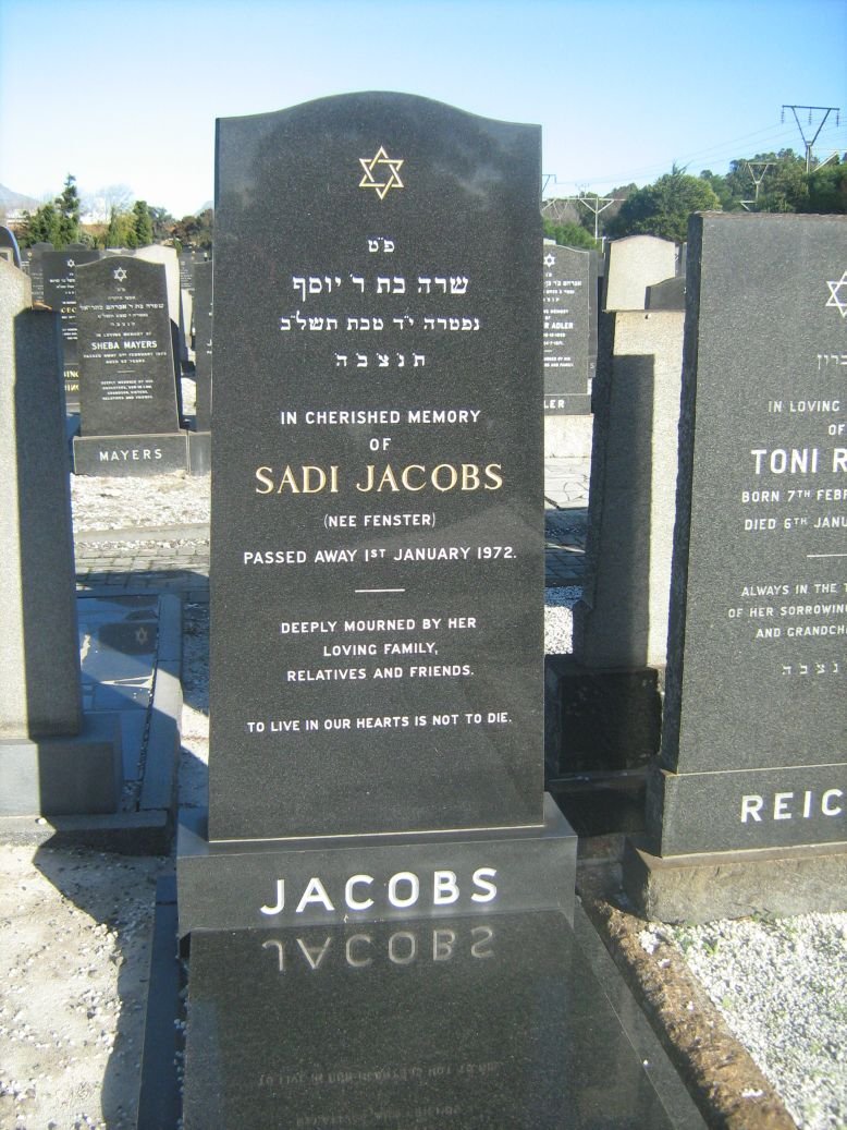 JACOBS Sadie nee FENSTER -1972