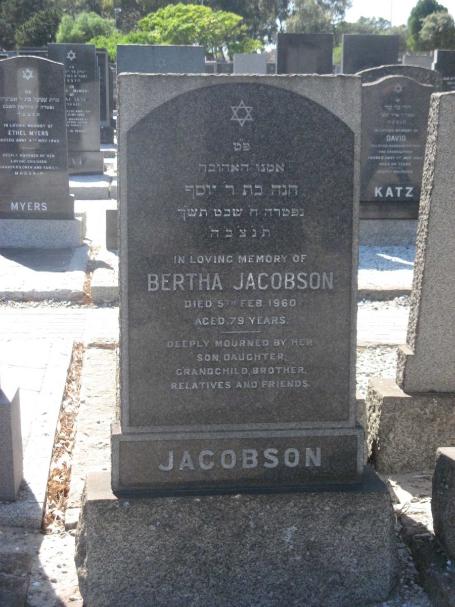 JACOBSON Bertha -1960