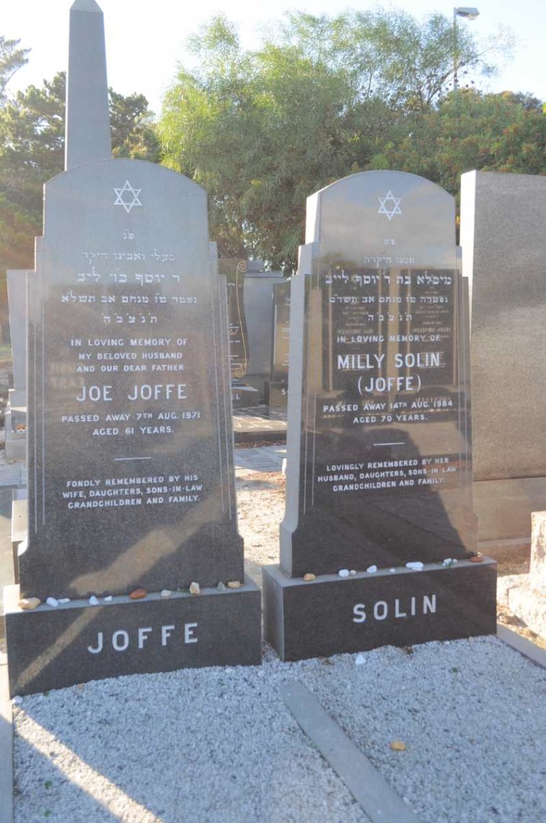 JOFFE Joe -1971 :: SOLIN Milly nee JOFFE -1984