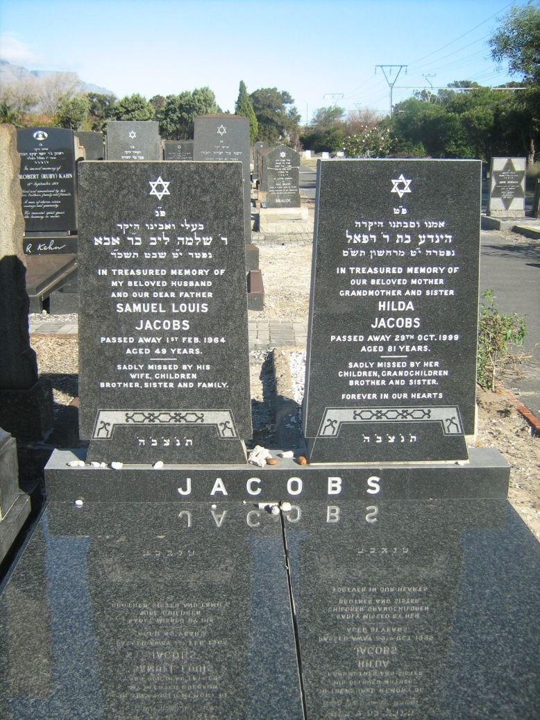 JACOBS Samuel Louis -1964 &amp; Hilda -1999