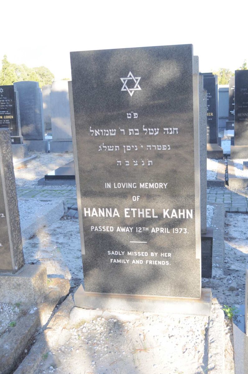 KAHN Hanna Ethel -1973
