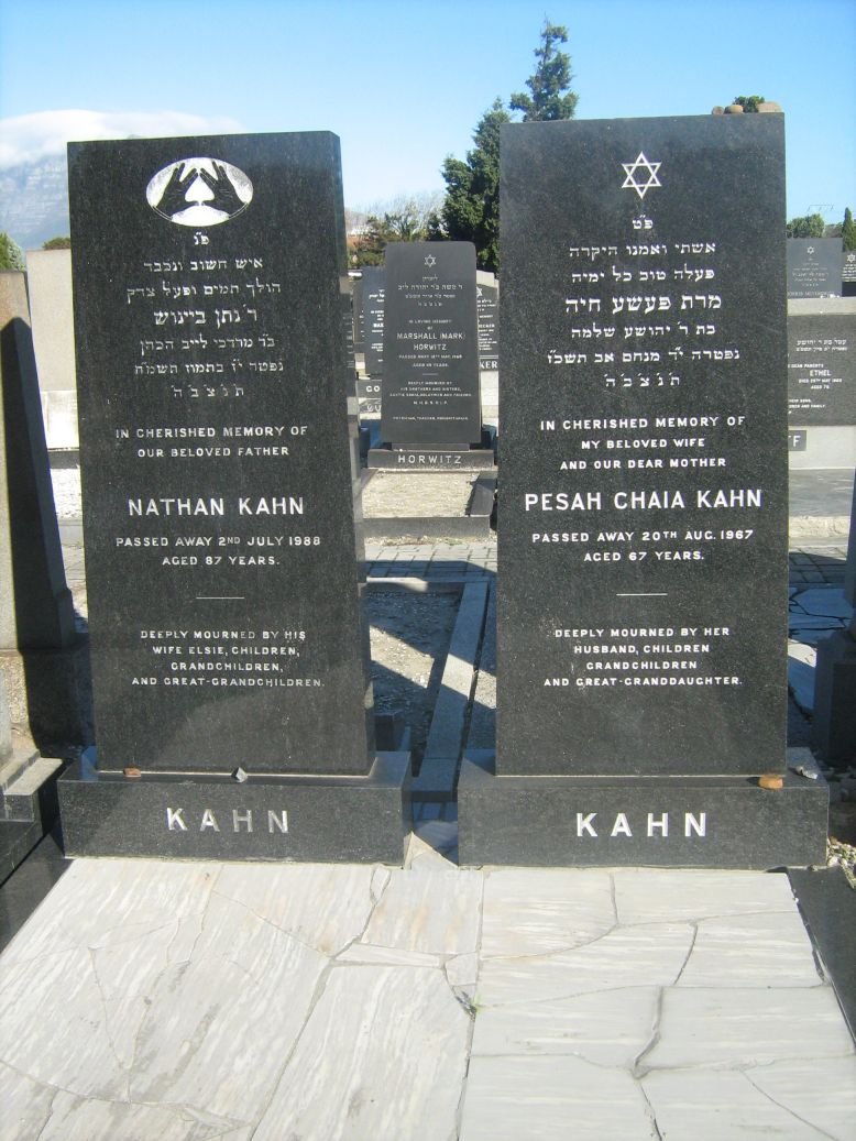 KAHN Nathan -1988 &amp; Pesah Chaia -1967