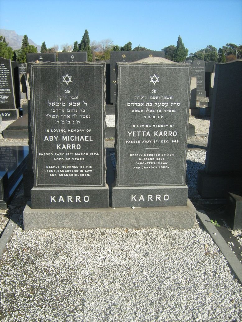 KARRO Aby Michael -1974 &amp; Yetta -1968