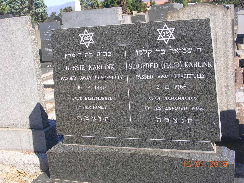 KARLINK Siegfred -1966 &amp; Bessie -1990