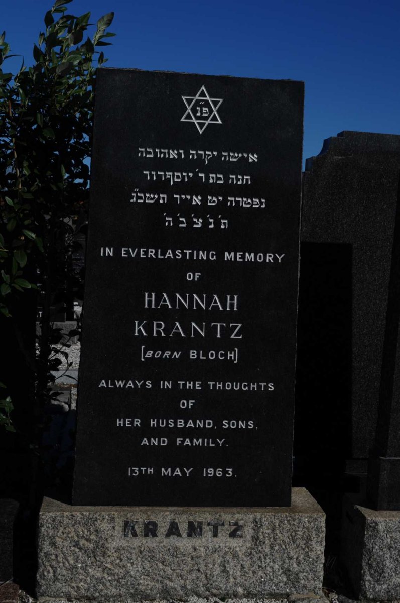 KRANTZ Hannah nee BLOCH -1963