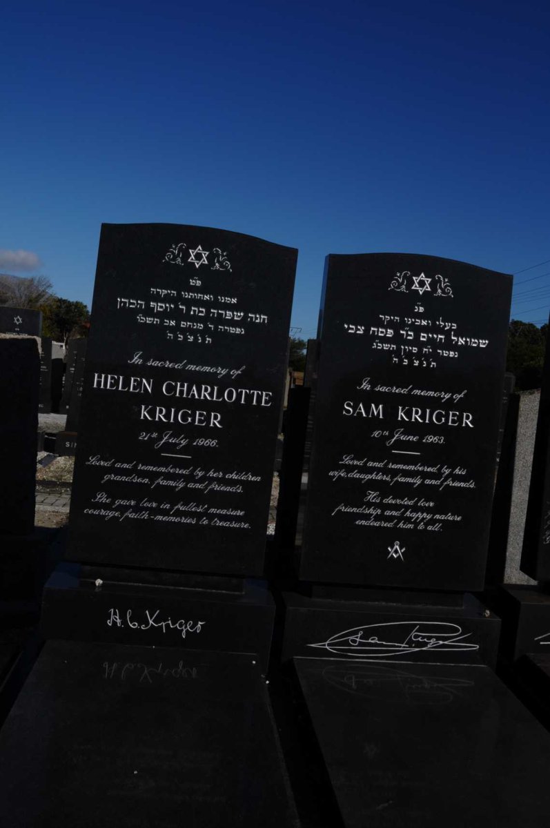 KRIGER Sam -1963 &amp; Helen Charlotte -1966