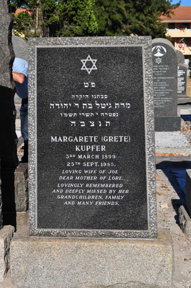 KUPFER Margarete 1899-1985