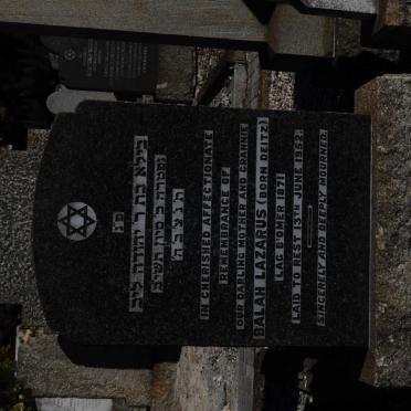 LAZARUS Balah nee DEITZ 1871-1952