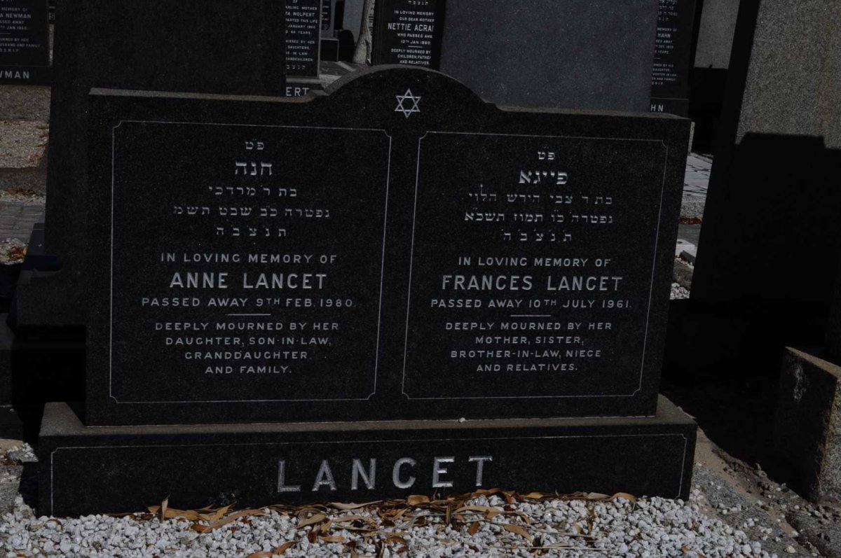 LANCET Frances -1961 :: LANCET Anne -1980