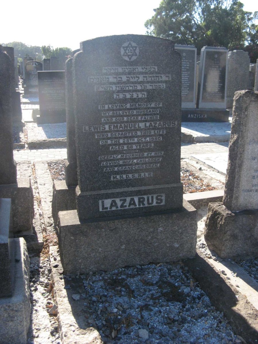 LAZARUS Lewis Emanuel -1950
