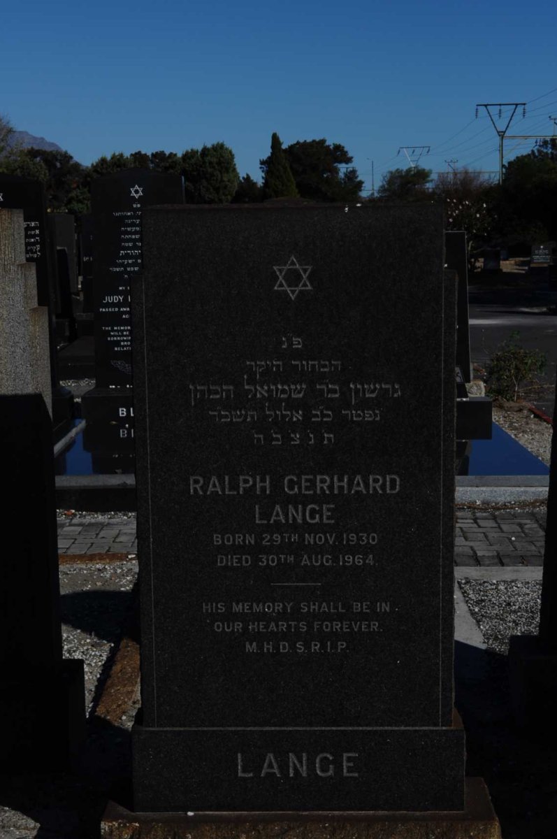 LANGE Ralph Gerhard 1930-1964