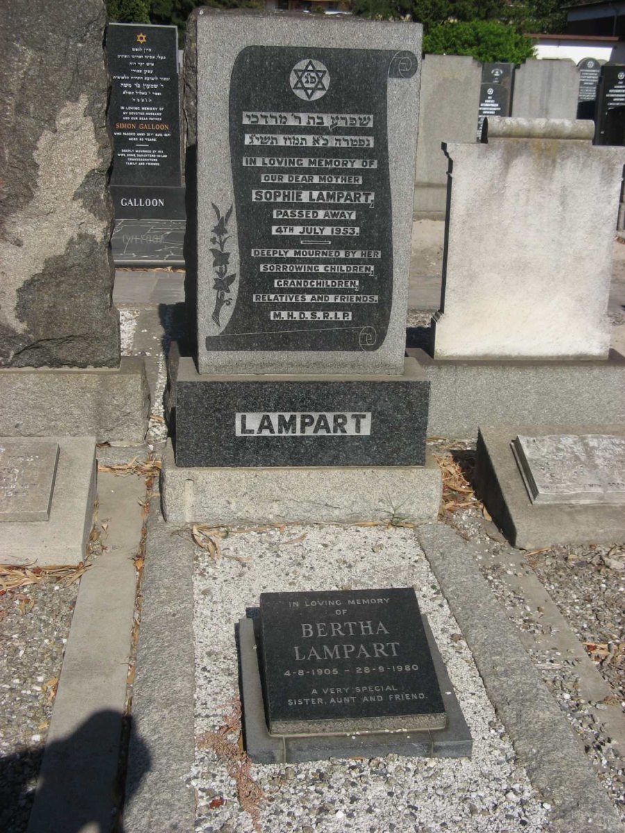 LAMPART Sophie -1953 :: LAMPART Bertha 1905-1980