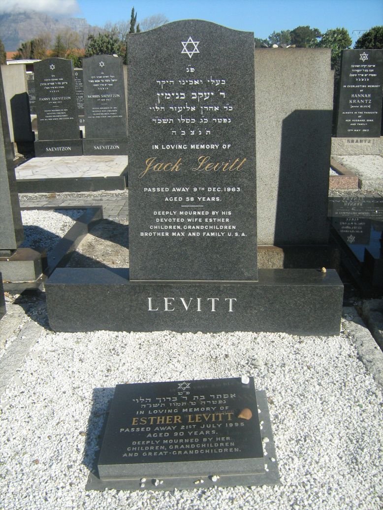 LEVITT Jack -1963 &amp; Esther -1995