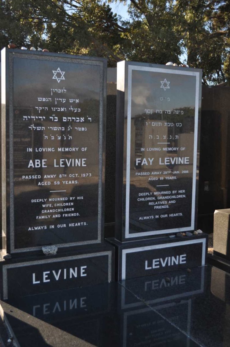 LEVINE Abe -1973 &amp; Fay -2006