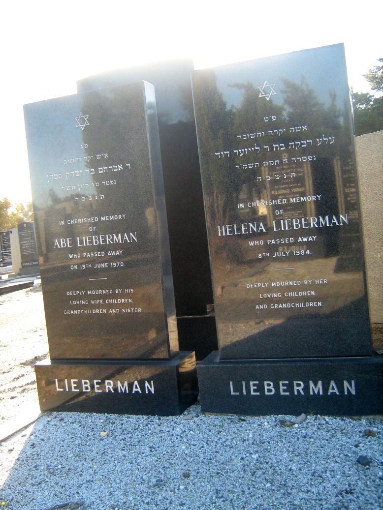 LIEBERMAN Abe -1970 &amp; Helena -1984