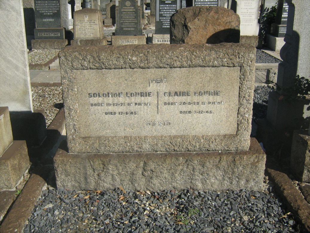 LOURIE Solomon 1871-1945 &amp; Claire 1879-1945