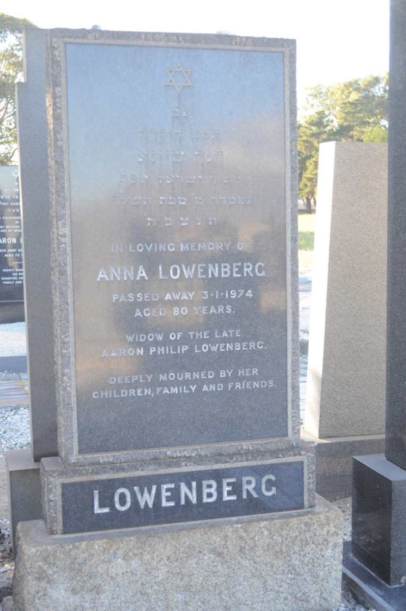 LOWENBERG Anna -1974