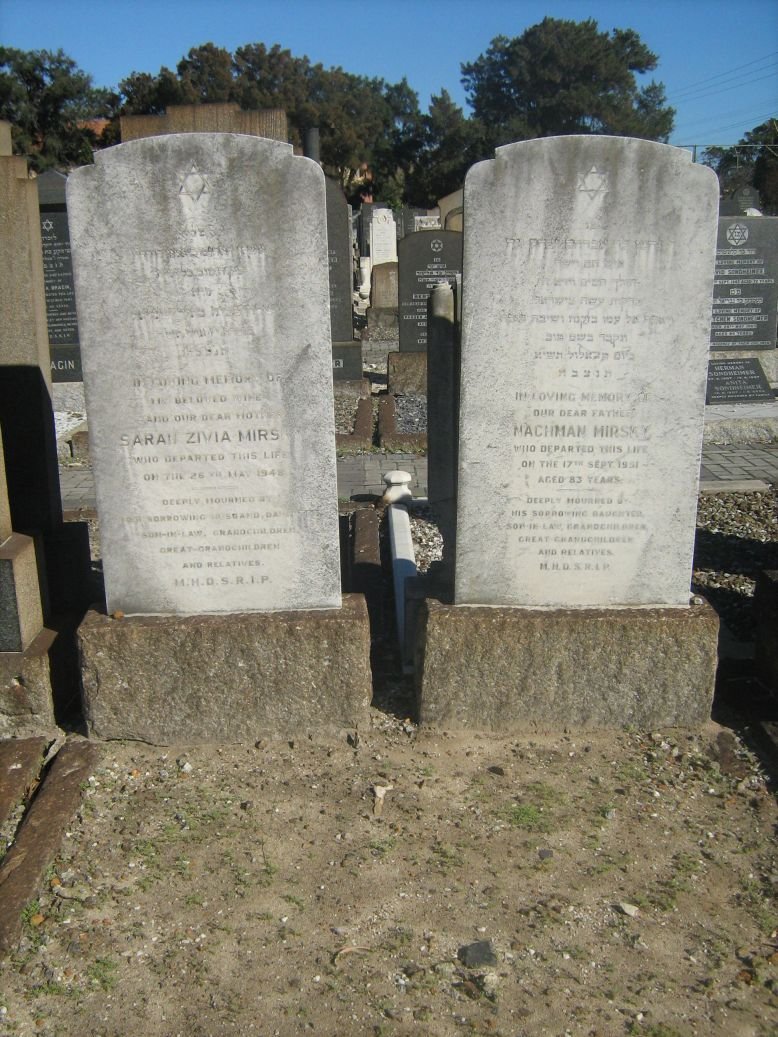 MIRSKY Machman -1951 &amp; Sarah Zivia -1948