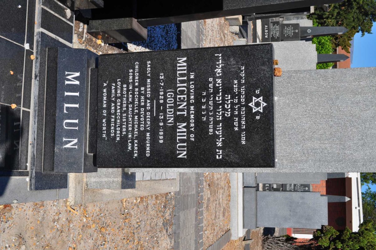 MILUN Millicent nee GOLDIN 1929-1999