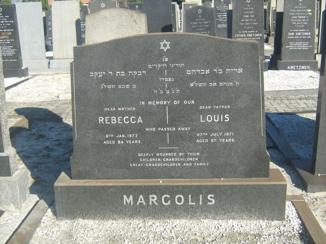 MARGOLIS Louis -1971 &amp; Rebecca -1973