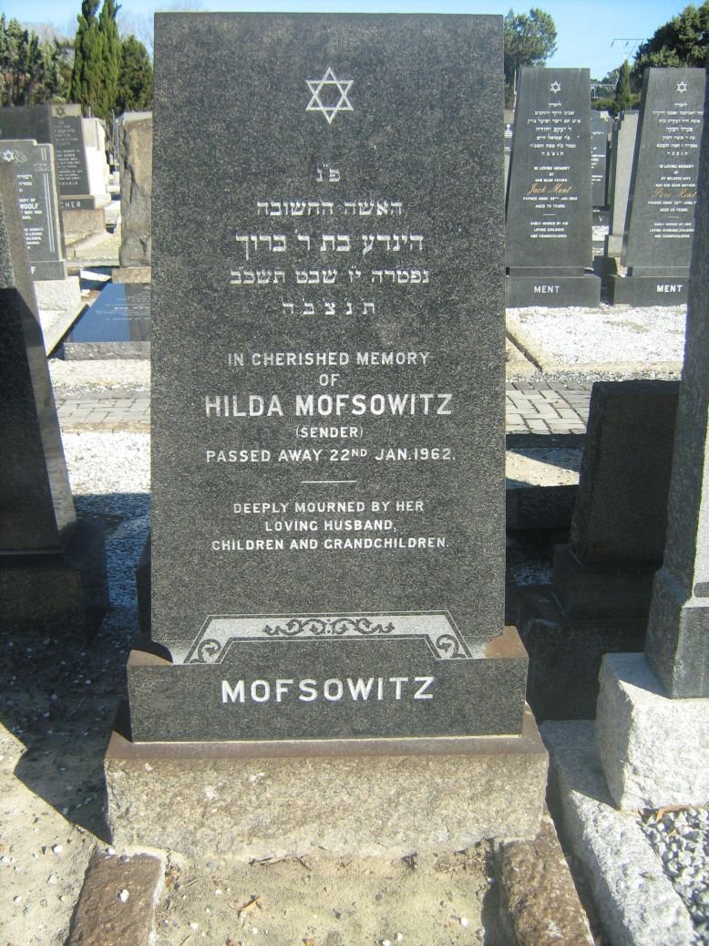 MOFSOWITZ Hilda nee SENDER -1962