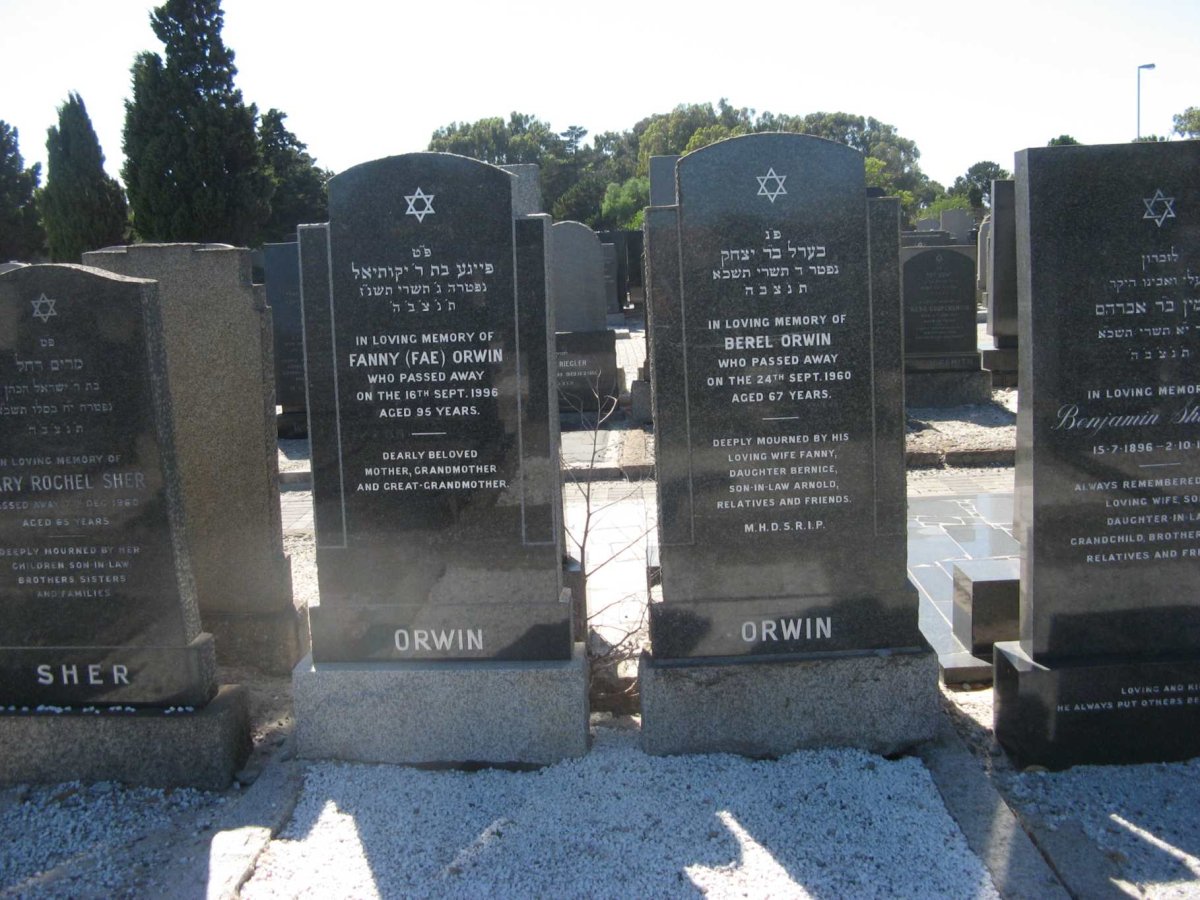 ORWIN Berel -1960 &amp; Fanny -1996