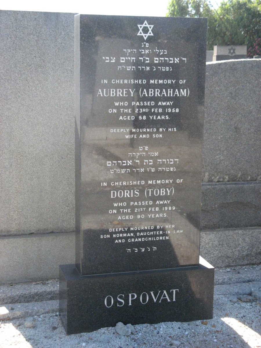 OSPOVAT Aubrey -1958 &amp; Doris -1989