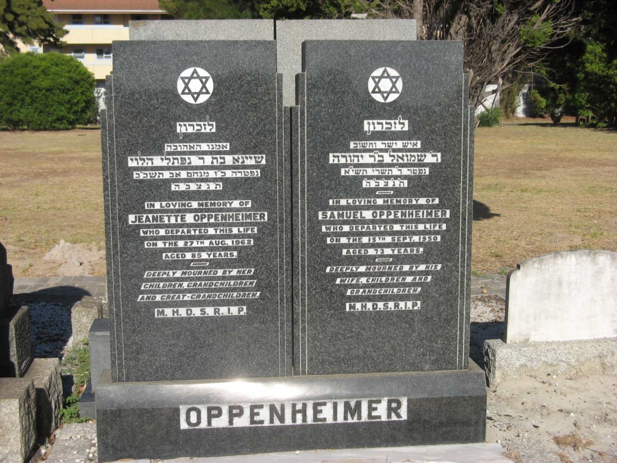 OPPENHEIMER Samuel -1950 &amp; Jeanette -1962