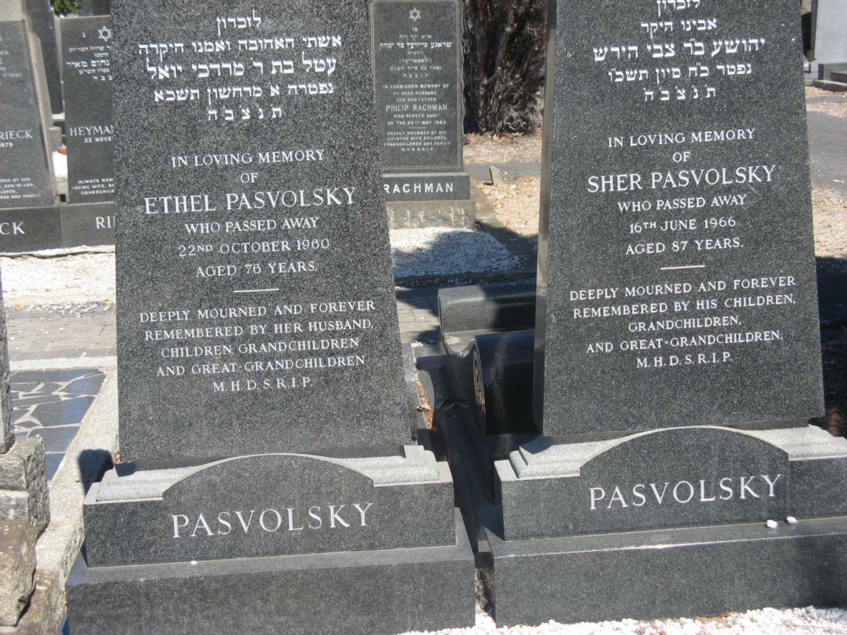 PASVOLSKY Sher -1966 &amp; Ethel -1960