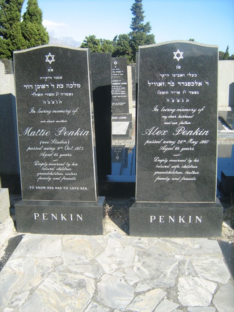 PENKIN Alex -1967 &amp; Mattie SLADEN -1973