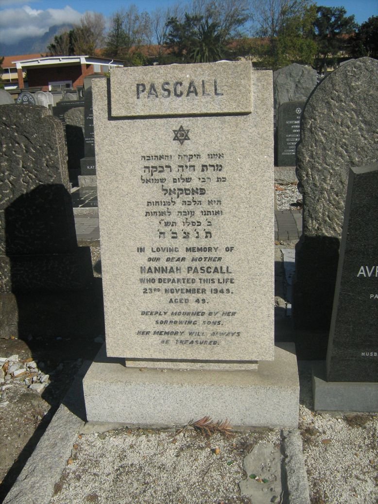 PASCALL Hannah -1949