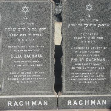 RACHMAN Philip -1962 &amp; Celia -1969