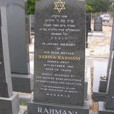 RAHMANI Sarina -1967