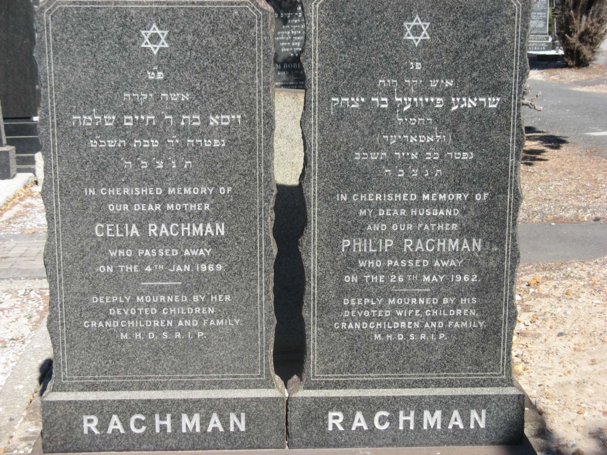RACHMAN Philip -1962 &amp; Celia -1969