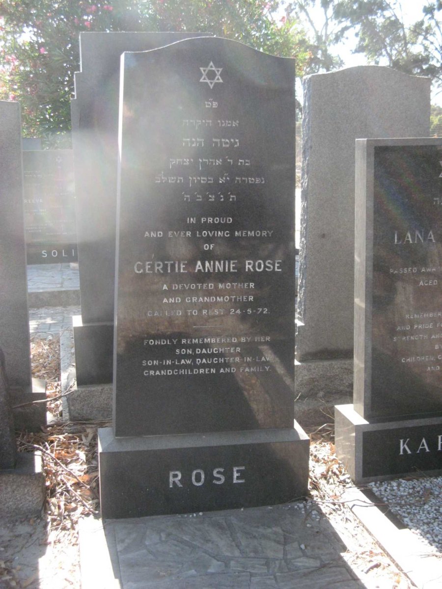 ROSE Gertie Annie -1972