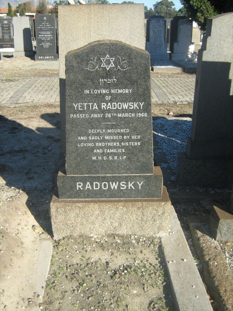 RADOWSKY Yetta -1966