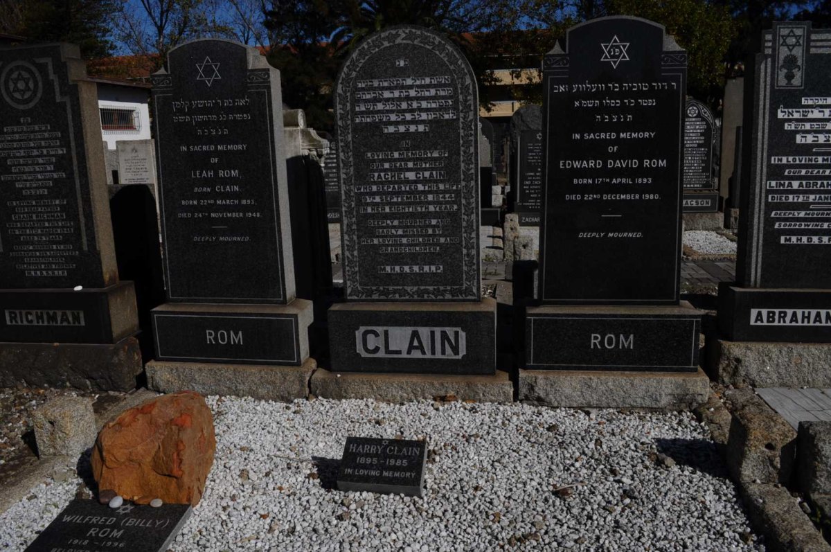 ROM Edward David 1893-1980 &amp; Leah CLAIN 1893-1948 :: CLAIN Rachel -1944 :: CLAIN Harry 1895-1985