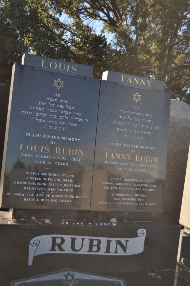 RUBIN Louis -1973 &amp; Fanny -1991
