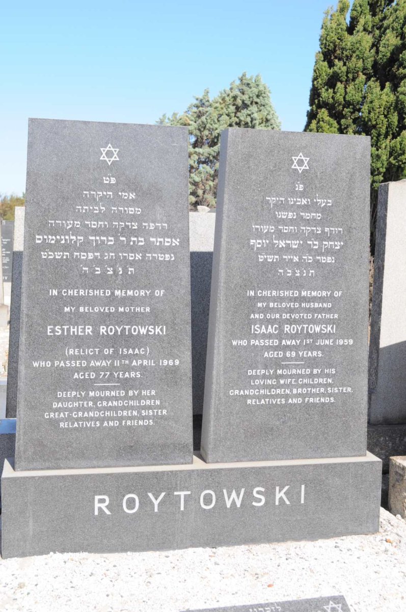 ROYTOWSKI Isaac -1959 &amp; Esther -1969