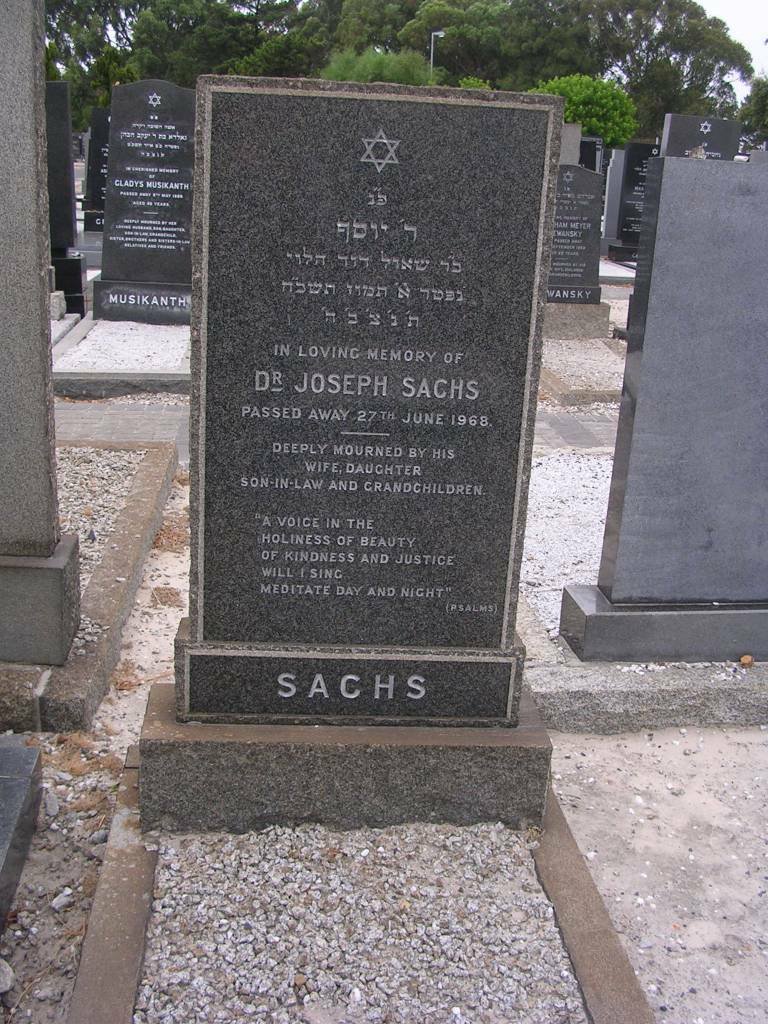 SACHS Joseph -1968