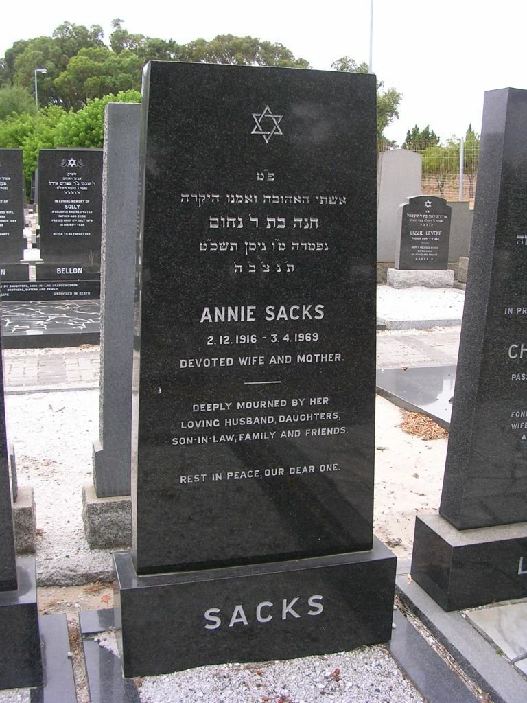 SACKS Annie 1916-1969