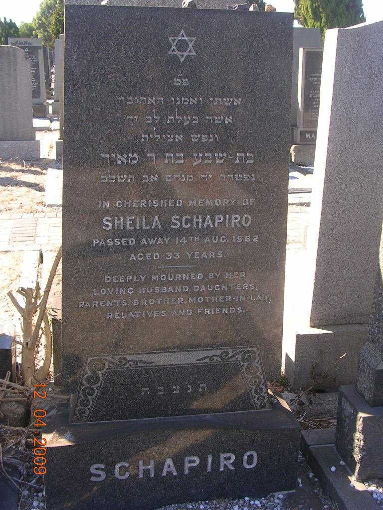 SCHAPIRO Sheila -1962