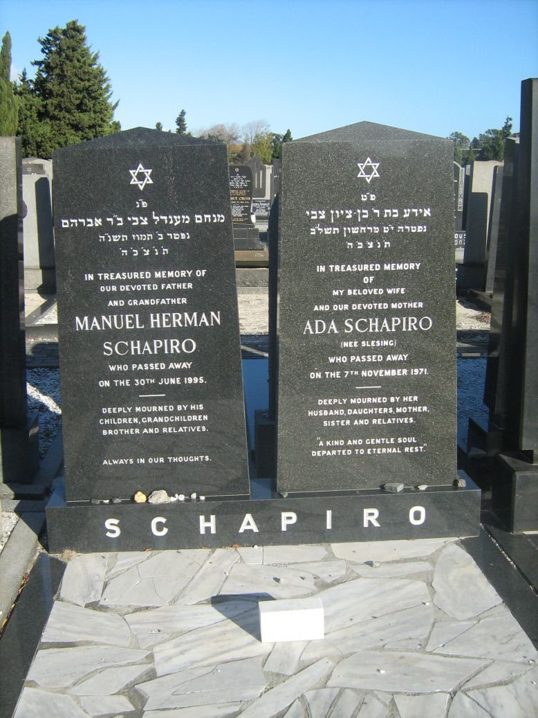 SCHAPIRO Manuel Herman -1995 &amp; Ada SLESING -1971