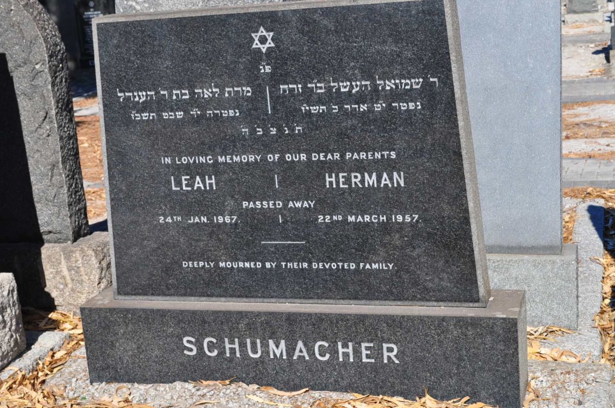 SCHUMACHER Herman -1957 &amp; Leah -1967