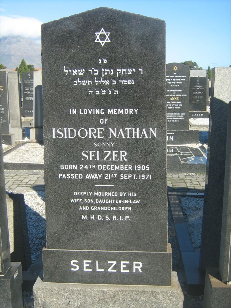 SELZER Isidore Nathan 1905-1971