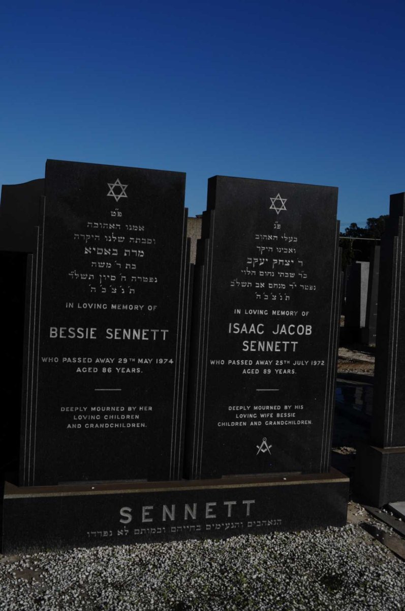SENNETT Isaac Jacob -1972 &amp; Bessie -1974