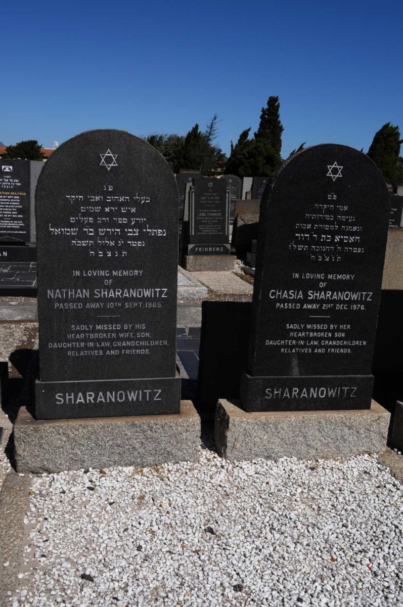 SHARANOWITZ Nathan -1965 &amp; Chasia -1976