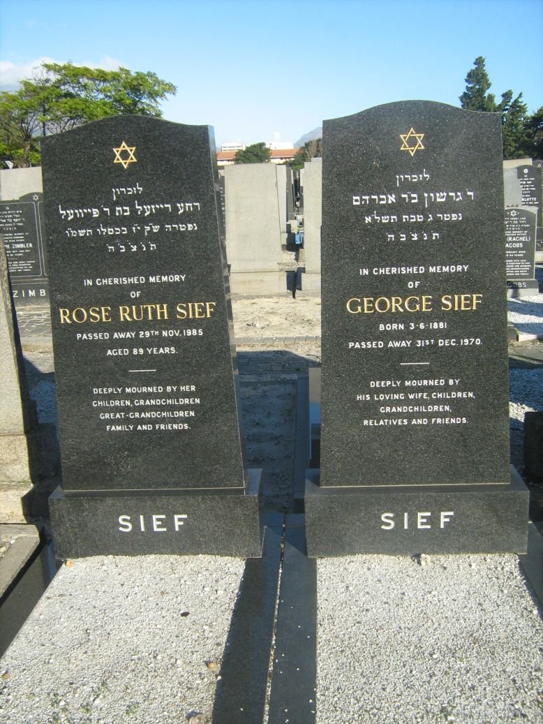 SIEF George 1881-1970 &amp; Rose Ruth -1985