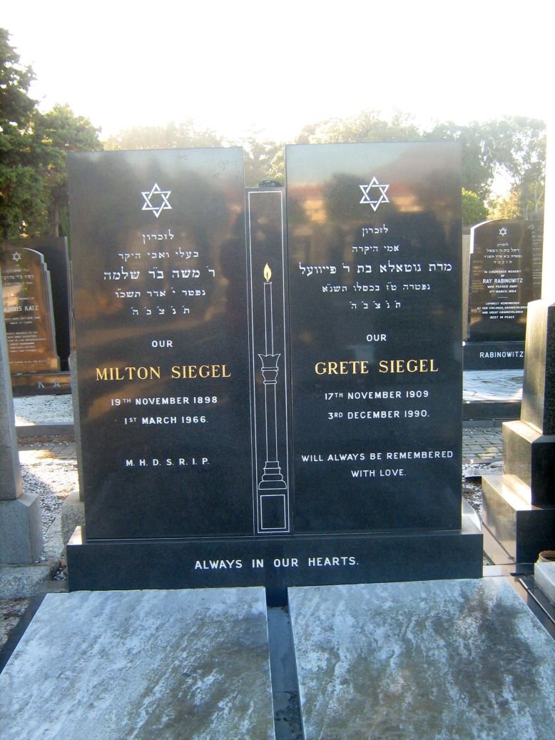 SIEGEL Milton 1898-1966 &amp; Grete 1909-1990